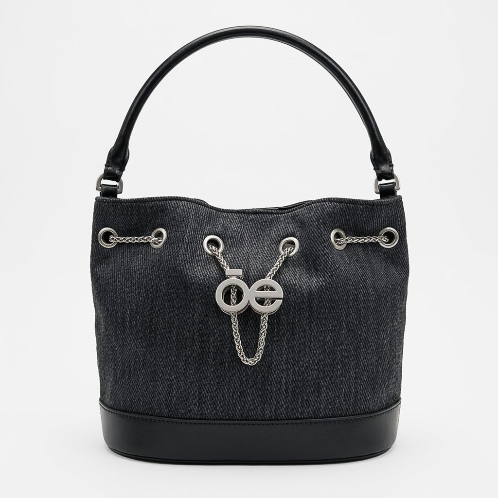 Bolso Drawstring Mediano Para Mujer Mod. 1BLCO25968NEG Marca Cloe®