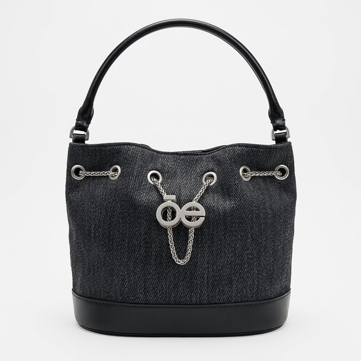 Bolso Drawstring Mediano Para Mujer Mod. 1BLCO25968NEG Marca Cloe®