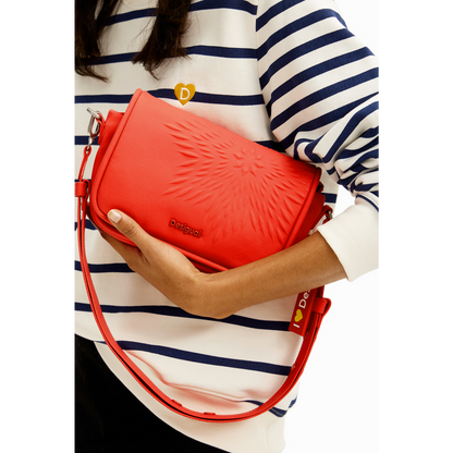 Bolso Crossbody Para Mujer Mod.24saxp73 Marca Desigual® Color Naranja Oscuro