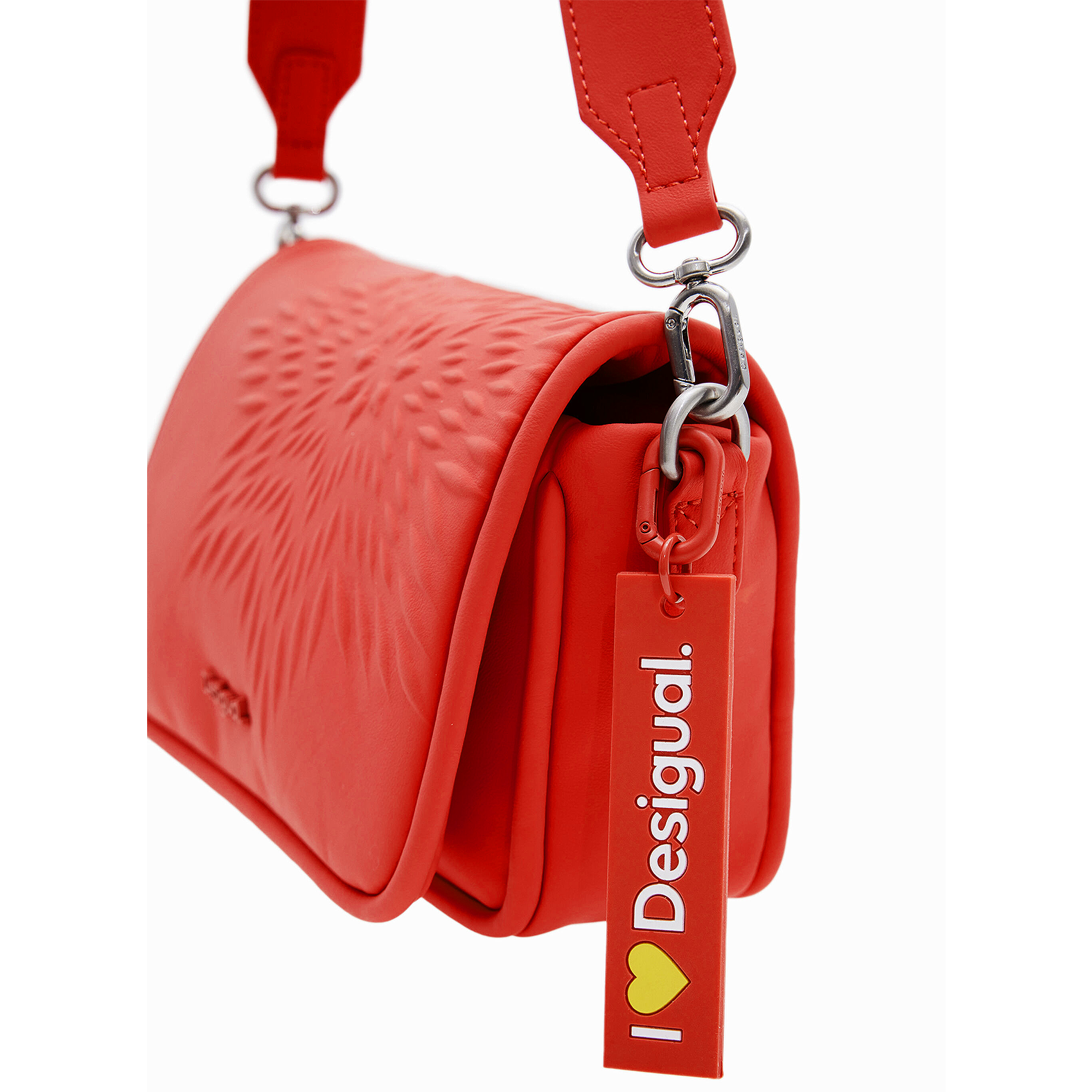 Bolso Crossbody Para Mujer Mod.24saxp73 Marca Desigual® Color Naranja Oscuro