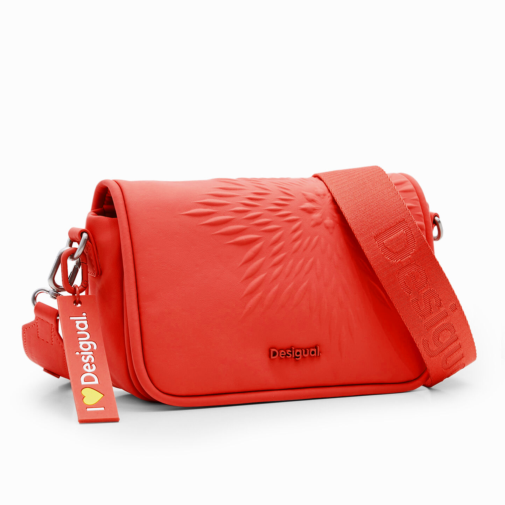 Bolso Crossbody Para Mujer Mod.24saxp73 Marca Desigual® Color Naranja Oscuro