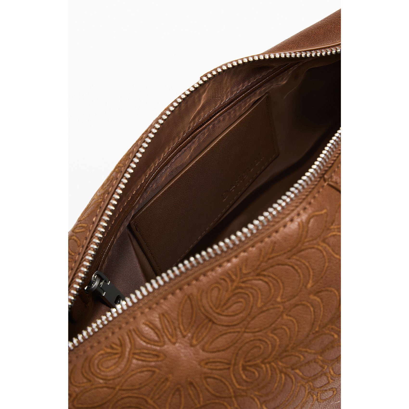 Bolso Para Mujer Con Bordado Mod.26saxp Marca Desigual® Chocolate