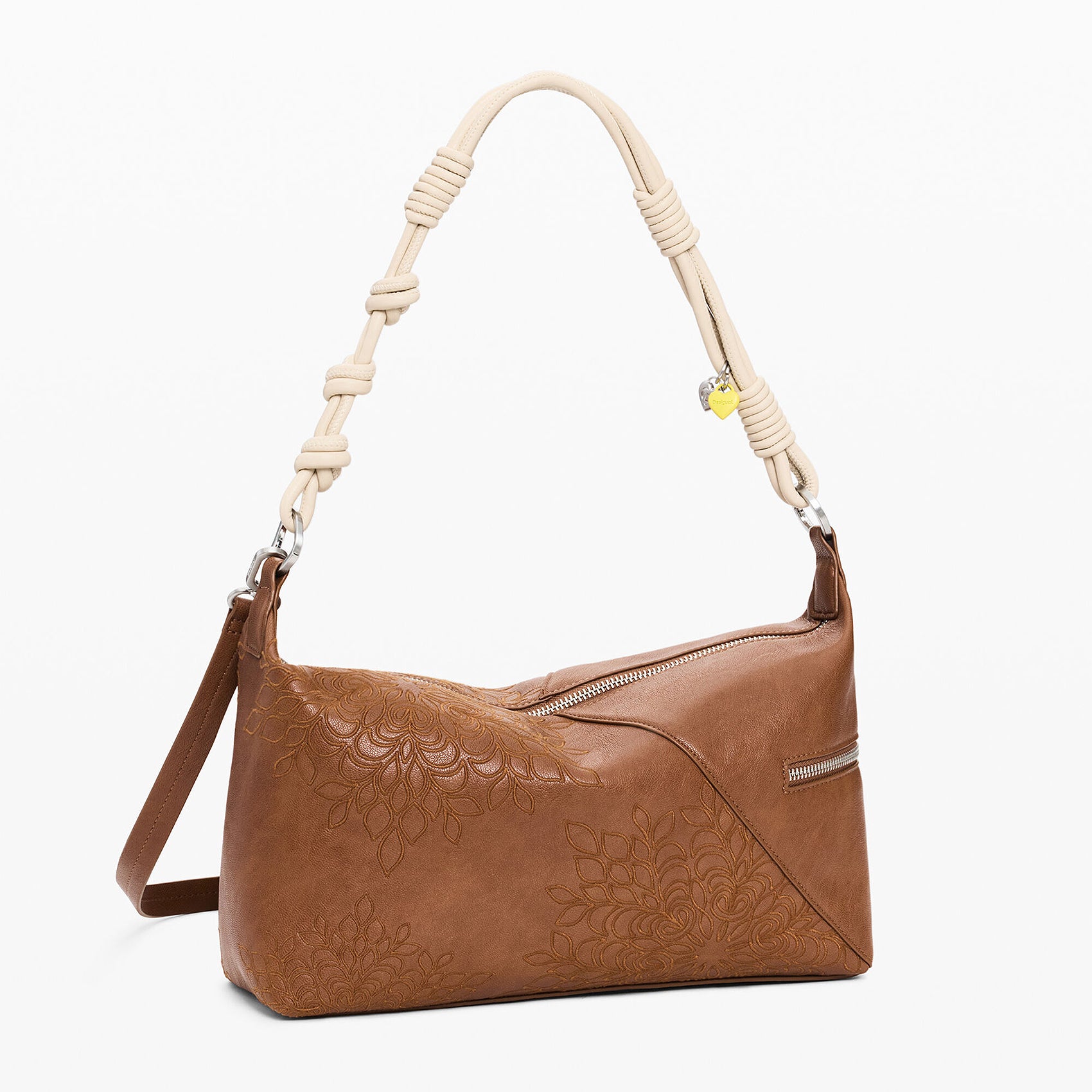 Bolso Para Mujer Con Bordado Mod.26saxp Marca Desigual® Chocolate