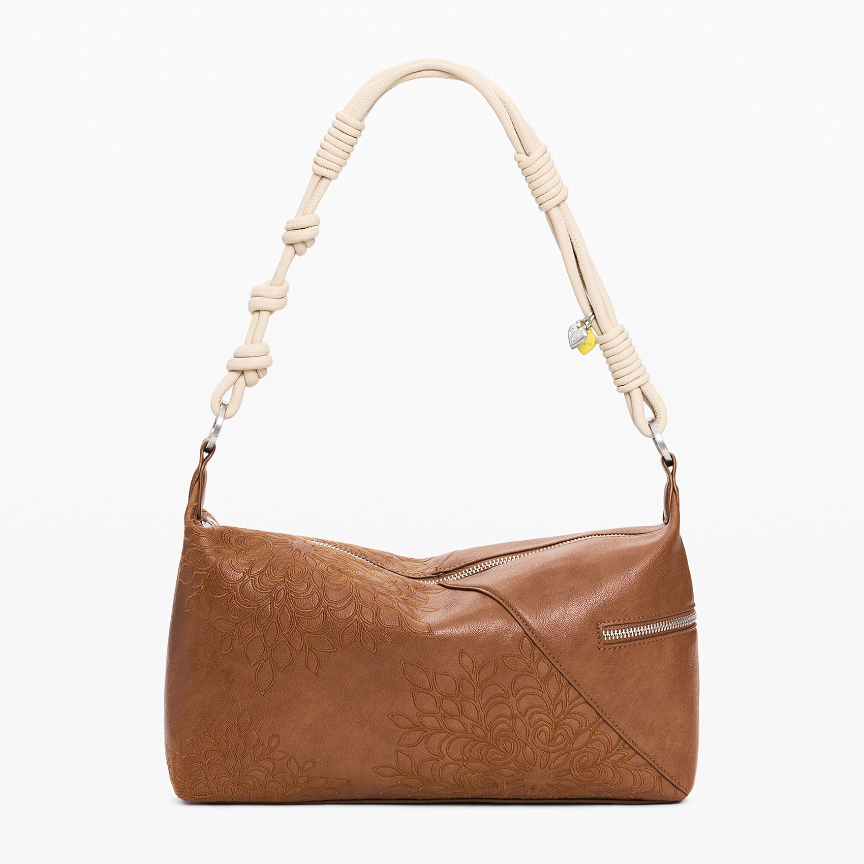 Bolso Para Mujer Con Bordado Mod.26saxp Marca Desigual® Chocolate