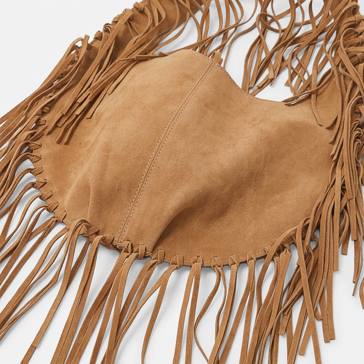 Bolsa De Gamuza Con Flecos Estilo Boho Bohemio Para Mujer