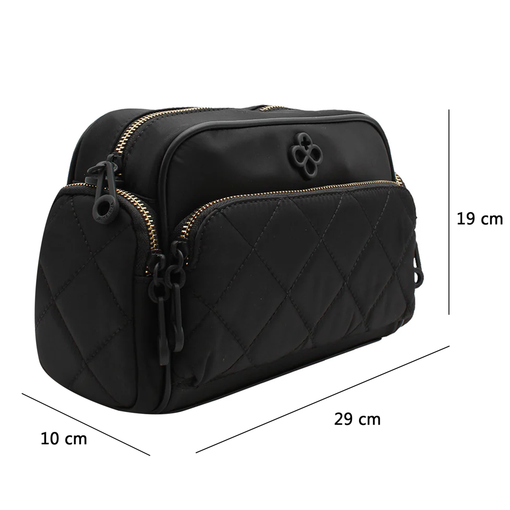 Bolso Crossbody Para Mujer Mod. Ji 2519 Jaime Ibiza® Negro Lisa Níquel Multicolor