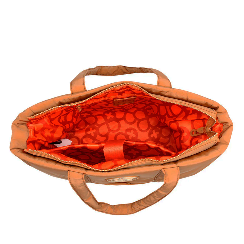 Bolso Tote Para Mujer Mod. Ji 2509 Marca Jaime Ibiza® Taupe Geométrico Níquel Taupe