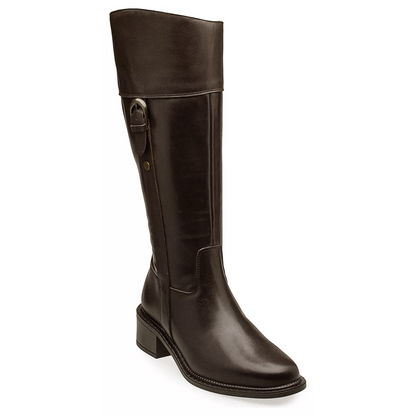 Bota Larga De Mujer 5cm Mod. D1224363 Marca Dockers® Color Marrón Oscuro