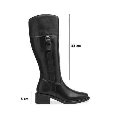 Bota Larga De Mujer 5cm Mod. D1224363 Marca Dockers® Color Negro