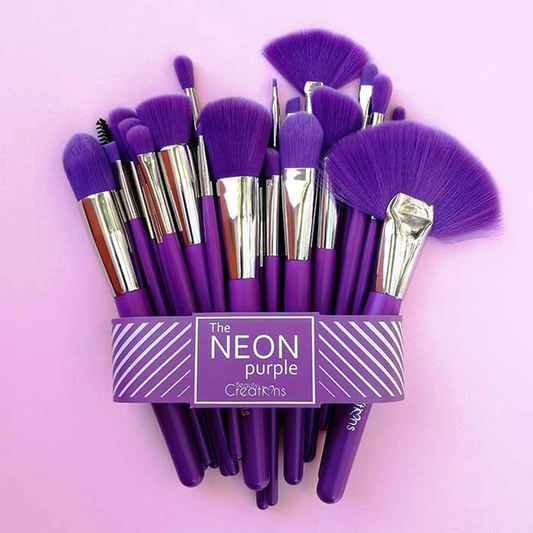 Set De Brochas 24pz Mod. The Neon Marca Beauty Creations® Purple