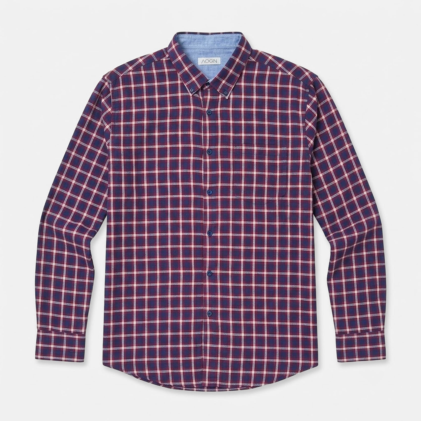 Camisa Casual De Hombre Mod.221-3336al Rojo Marca Losan®