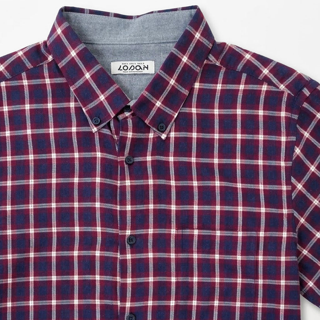 Camisa Casual De Hombre Mod.221-3336al Rojo Marca Losan®