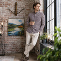Camisa Casual De Hombre Mod.221-3336al Marrón Marca Losan®