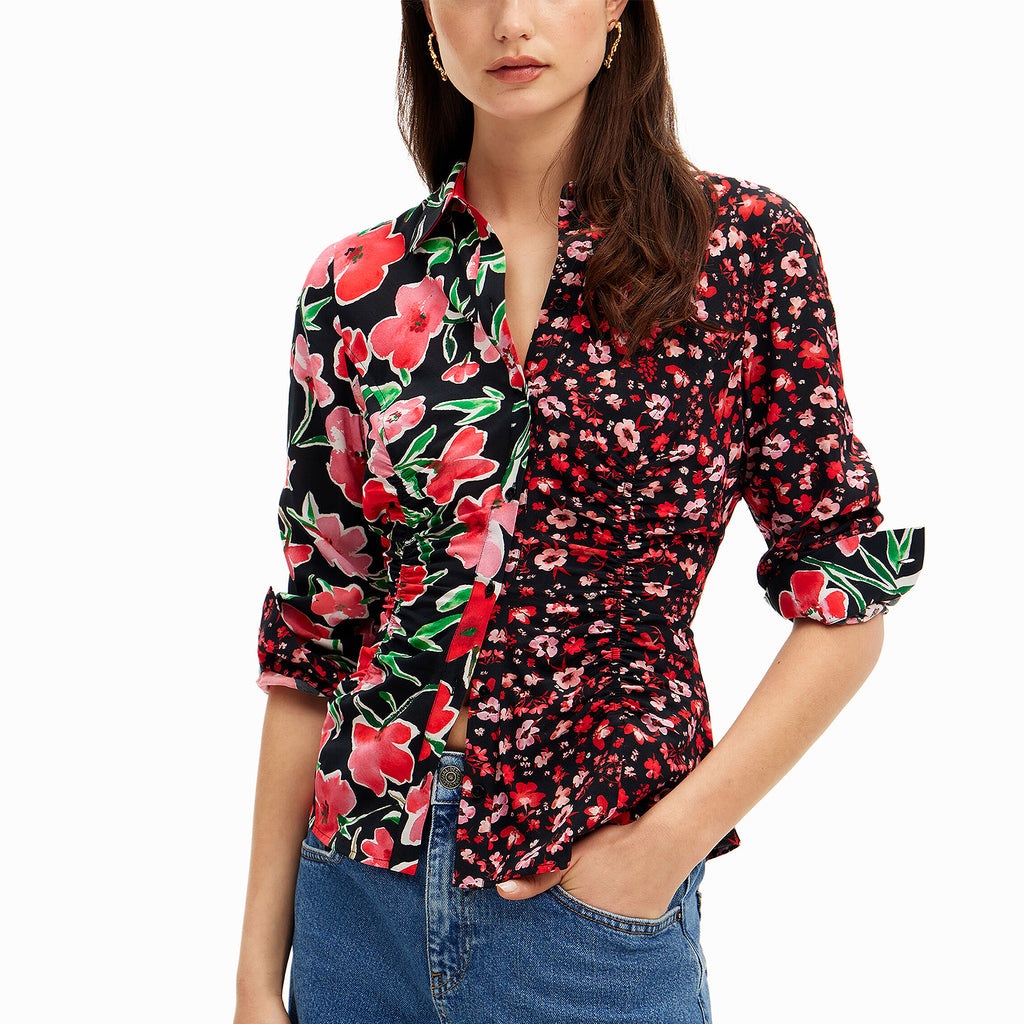 Camisa Fruncido Delantero Para Mujer 24swcw15/3000 Desigual®