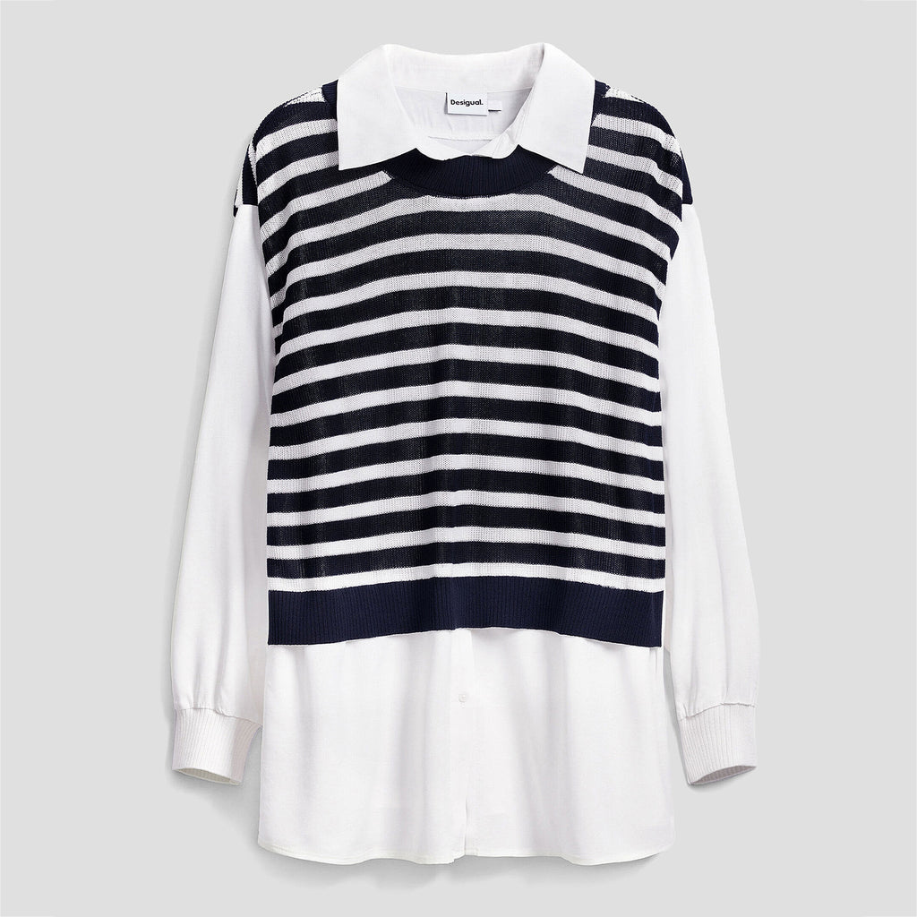 Camisa Efecto Dos Piezas Para Mujer 25swcw25/1000 Desigual®