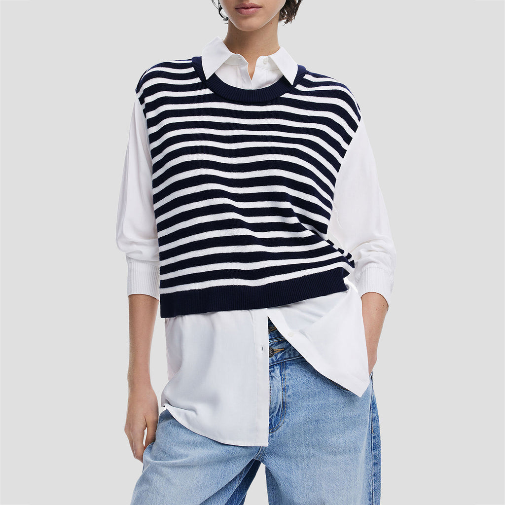 Camisa Efecto Dos Piezas Para Mujer 25swcw25/1000 Desigual®