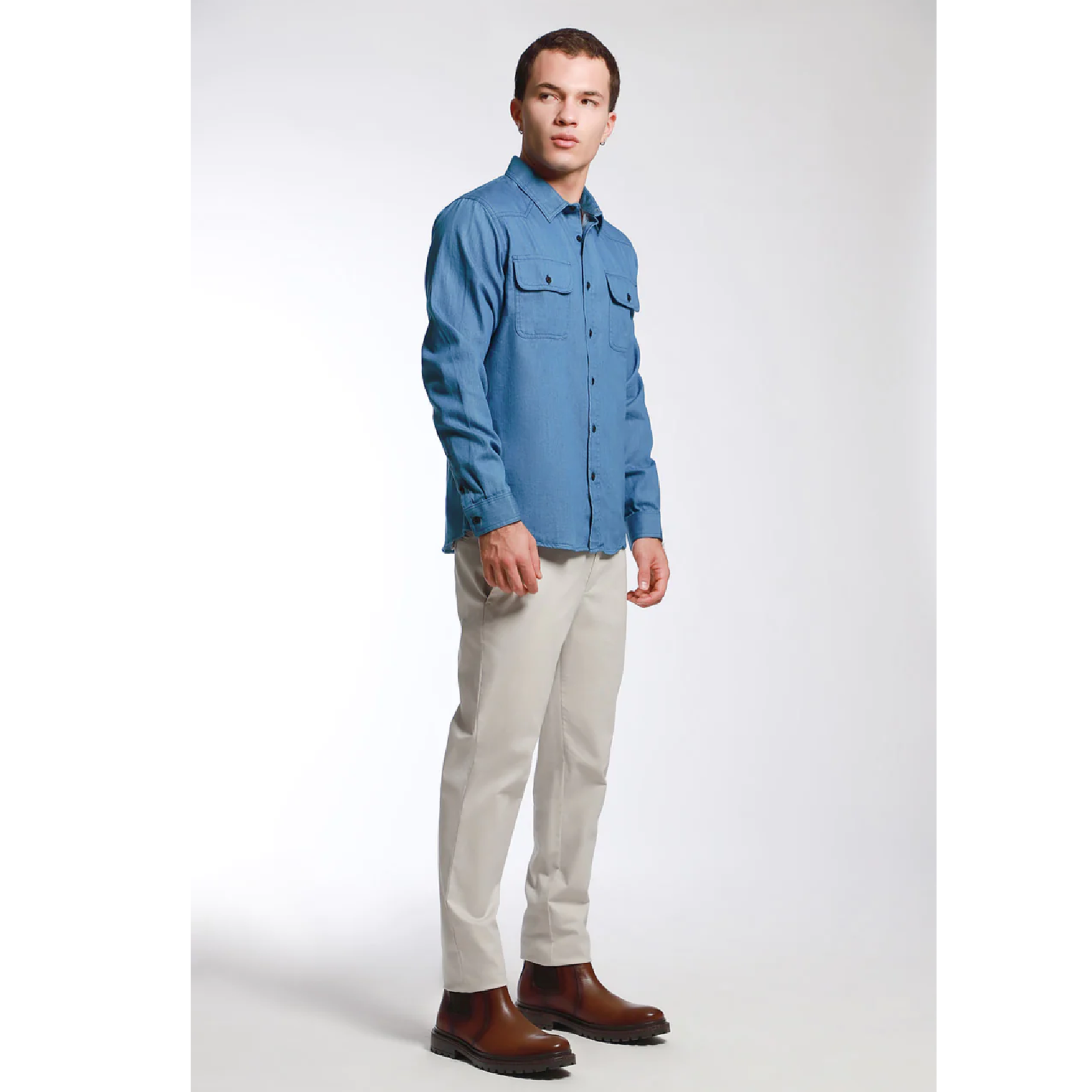 Camisa Regular Fit Casual Hombre Mod. Cjml0006 Marca Lob®