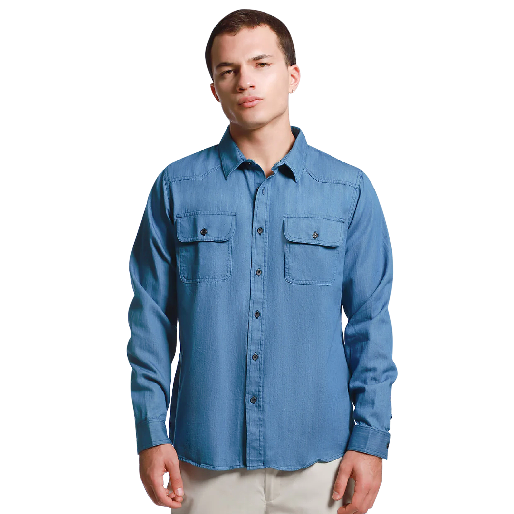 Camisa Regular Fit Casual Hombre Mod. Cjml0006 Marca Lob®
