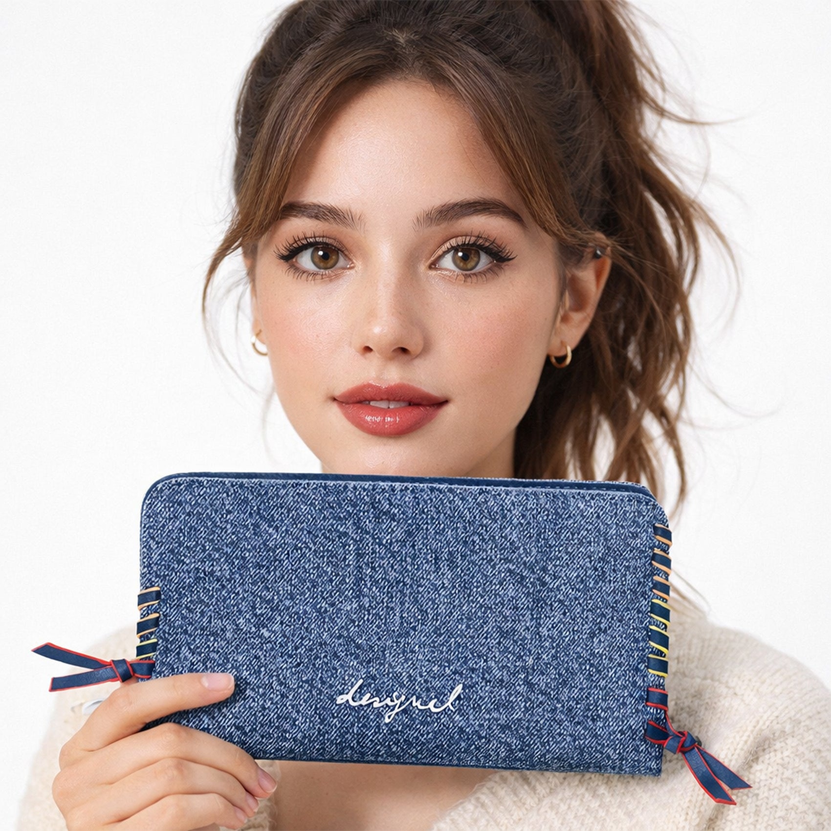 Cartera Denim Con Detalles Trenzados 26sayd05/5005 Desigual®