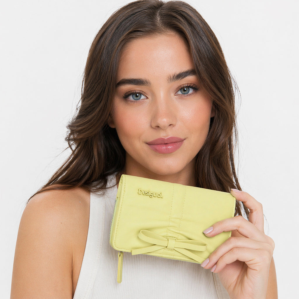 Cartera Con Fruncido Para Mujer Mod.26sayp Desigual® Amarillo