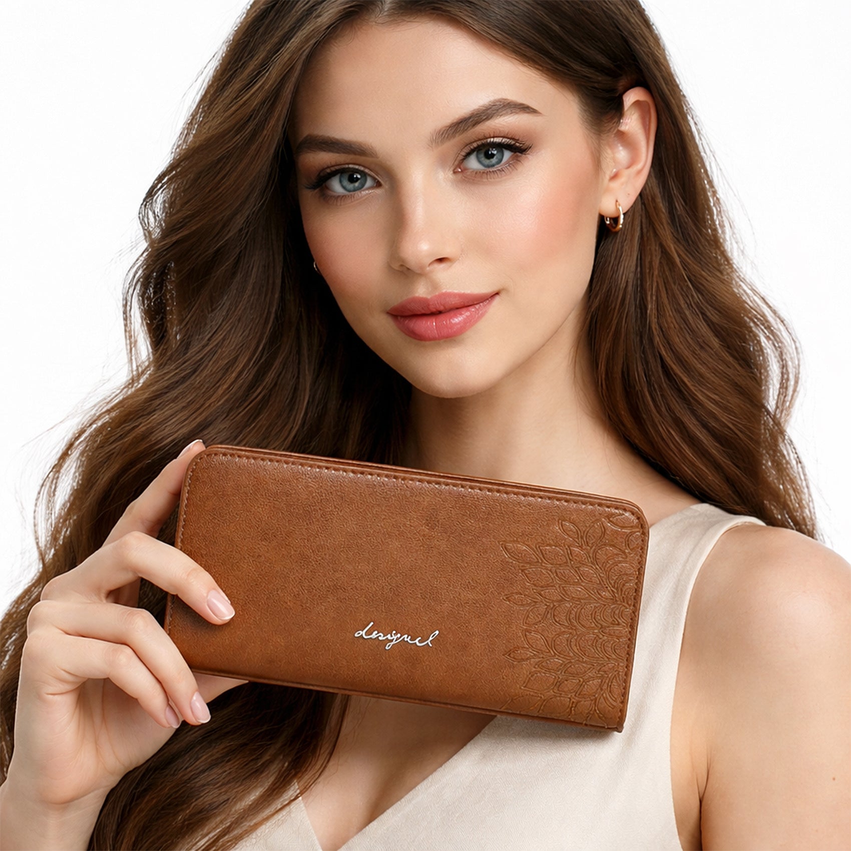 Cartera Mediana Con Bordado 26sayp2 Marca Desigual® Marron