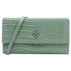 Cartera Mediana Crossbody Para Dama Mod. Ji 532 Jaime Ibiza® Aqua Croco