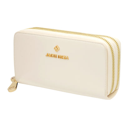 Cartera Mediana Para Mujer Beige Mod. Ji626 Marca Jaime Ibiza®