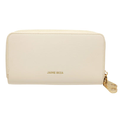 Cartera Mediana Para Mujer Beige Mod. Ji626 Marca Jaime Ibiza®
