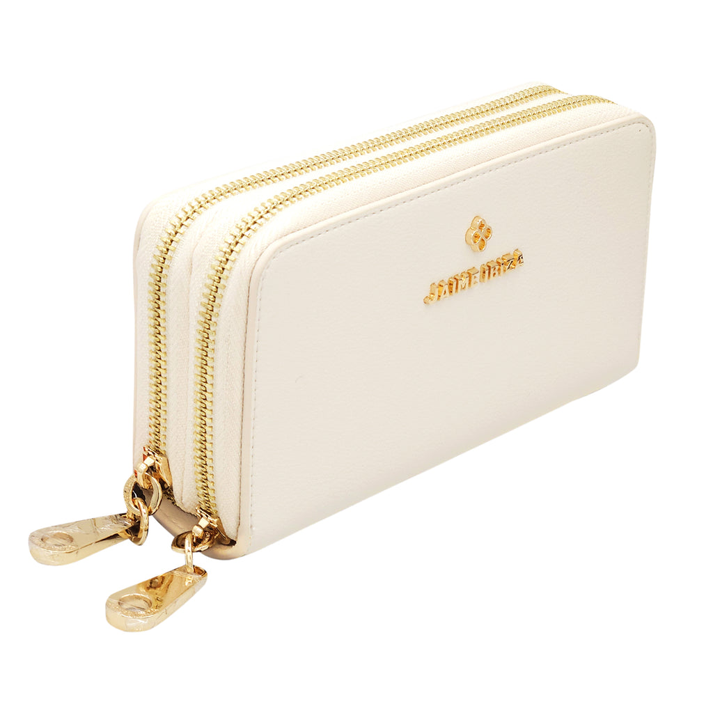 Cartera Mediana Para Mujer Beige Mod. Ji626 Marca Jaime Ibiza®
