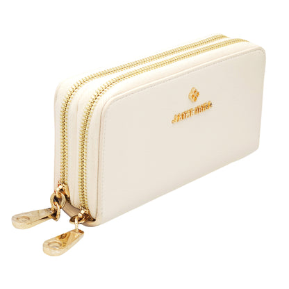 Cartera Mediana Para Mujer Beige Mod. Ji626 Marca Jaime Ibiza®