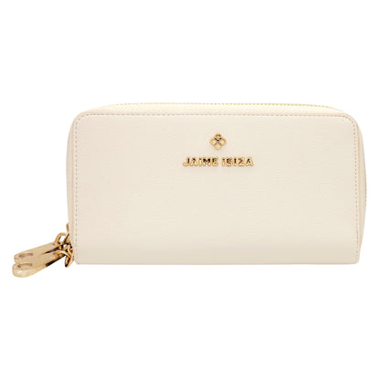 Cartera Mediana Para Mujer Beige Mod. Ji626 Marca Jaime Ibiza®