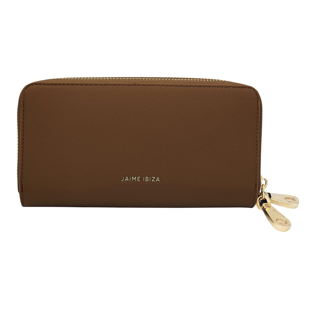 Cartera Mediana Para Mujer Café Mod. Ji626 Marca Jaime Ibiza®