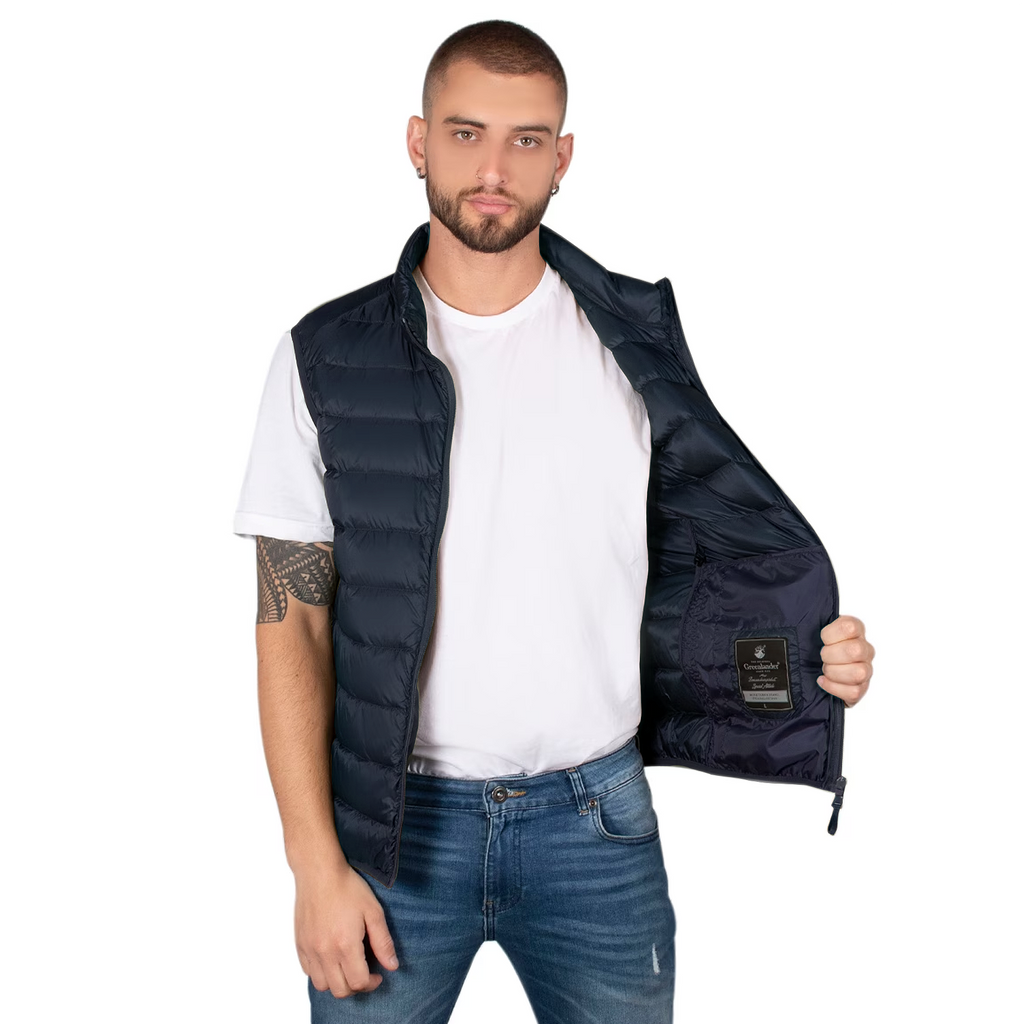 Chaleco De Hombre Mod.cw83-vpol8720 Azul Oscuro Marca Greenlander®