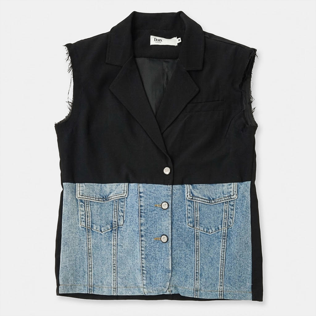 Chaleco Holgado Casual Para Mujer Dxv0368 Marca Doux®