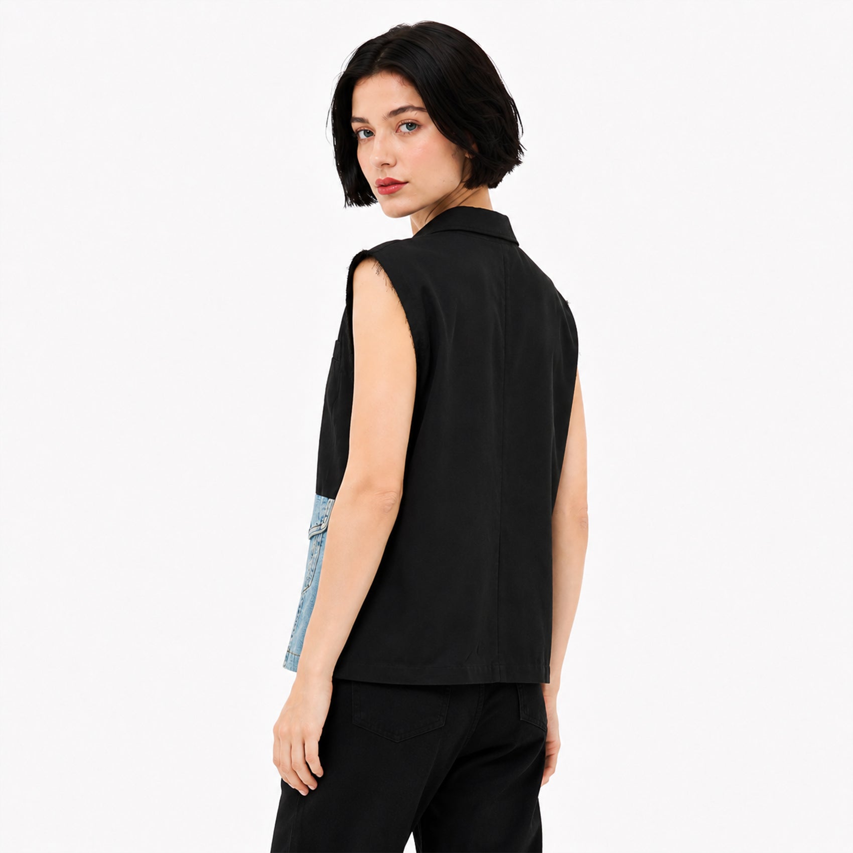 Chaleco Holgado Casual Para Mujer Dxv0368 Marca Doux®