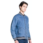 Chamarra Bomber Mezclilla Hombre Corte Slim Marca Oggi®