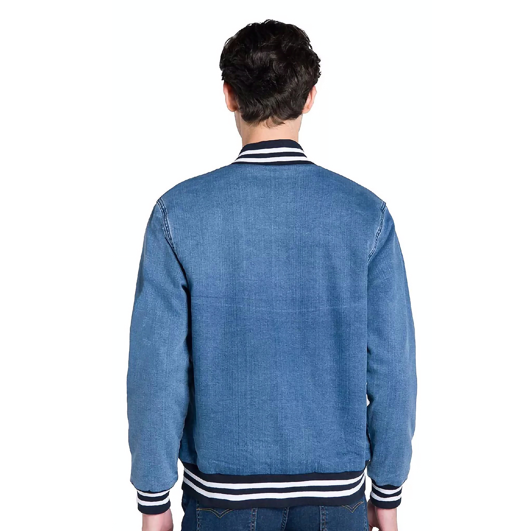 Chamarra Bomber Mezclilla Hombre Corte Slim Marca Oggi®