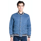 Chamarra Bomber Mezclilla Hombre Corte Slim Marca Oggi®