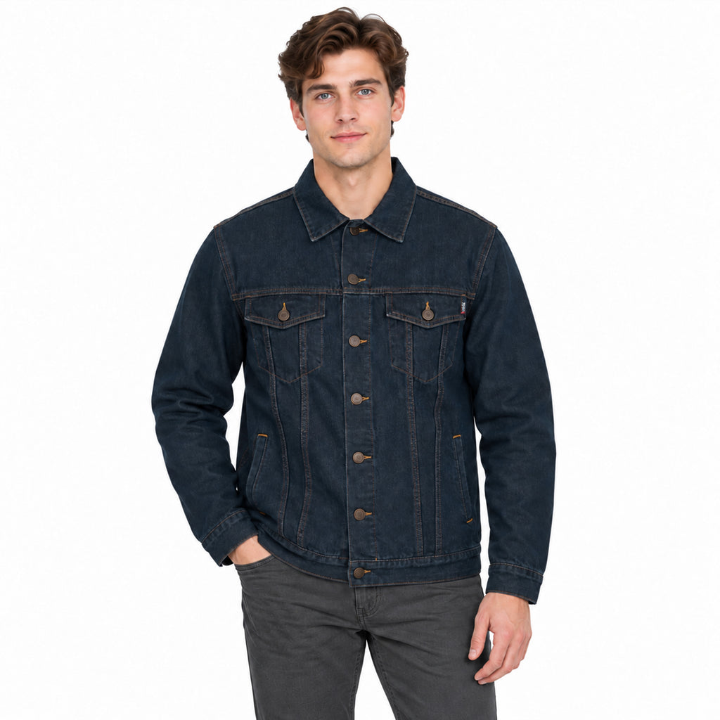 Chamarra Básica Casual De Mezclilla Mod. 31706 Marca Oggi®