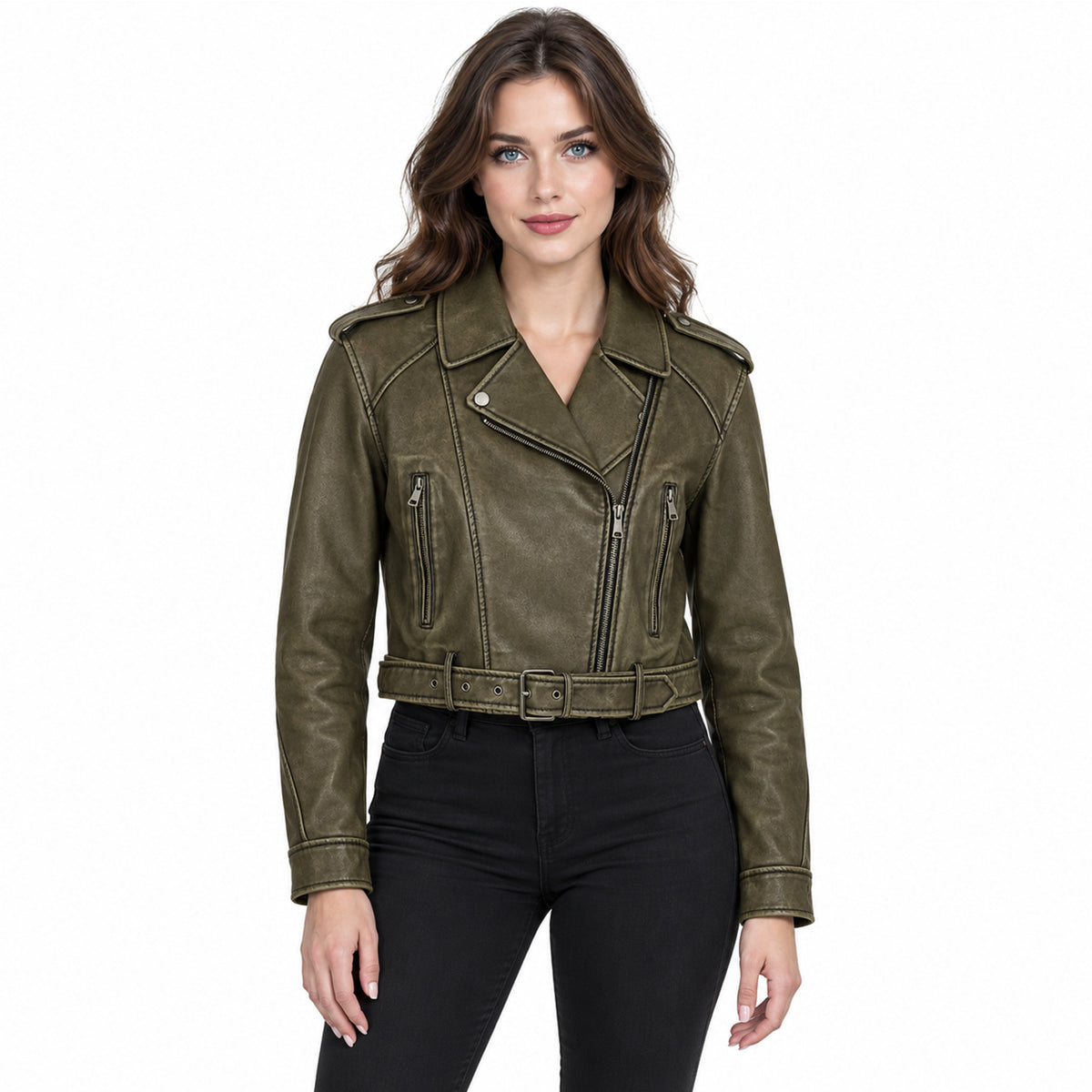 Chamarra Tipo Vinipiel Para Mujer Dcdl0308 Marca Lob®