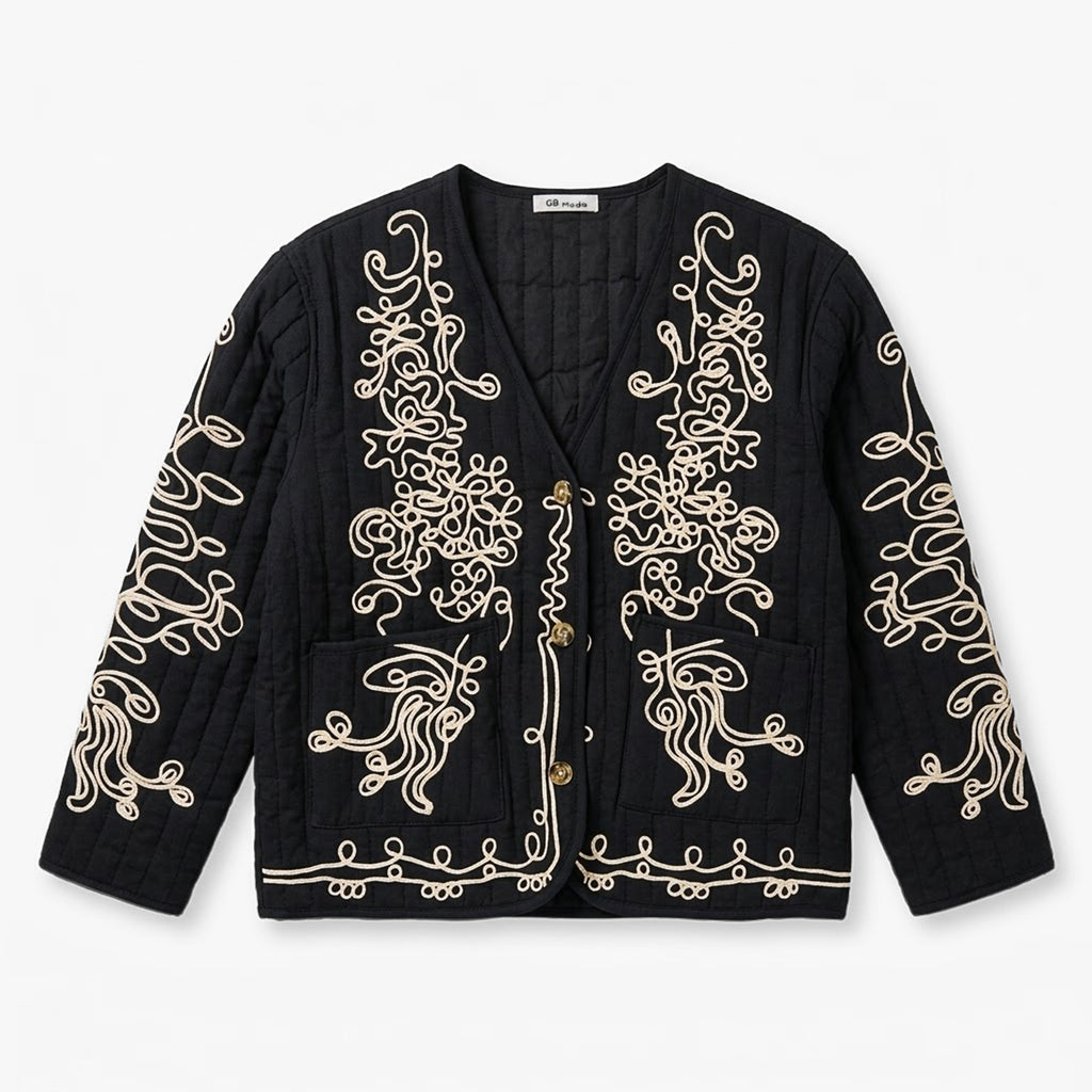 Chamarra Ligera Para Mujer Con Bordado Jx3225 Marca G8 Moda®