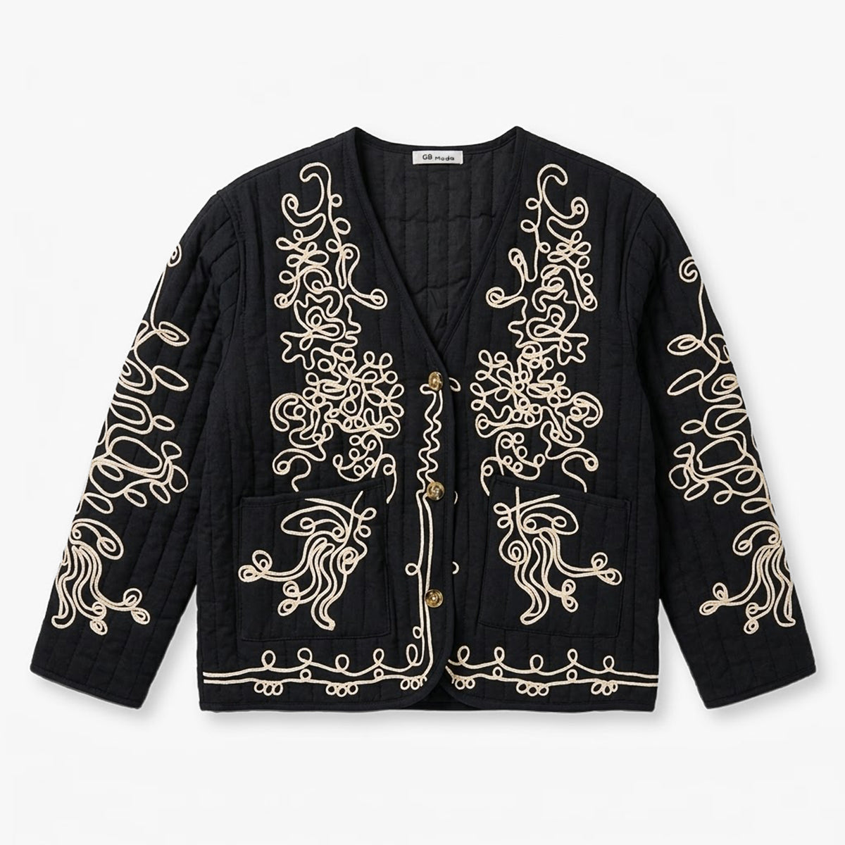Chamarra Ligera Para Mujer Con Bordado Jx3225 Marca G8 Moda®