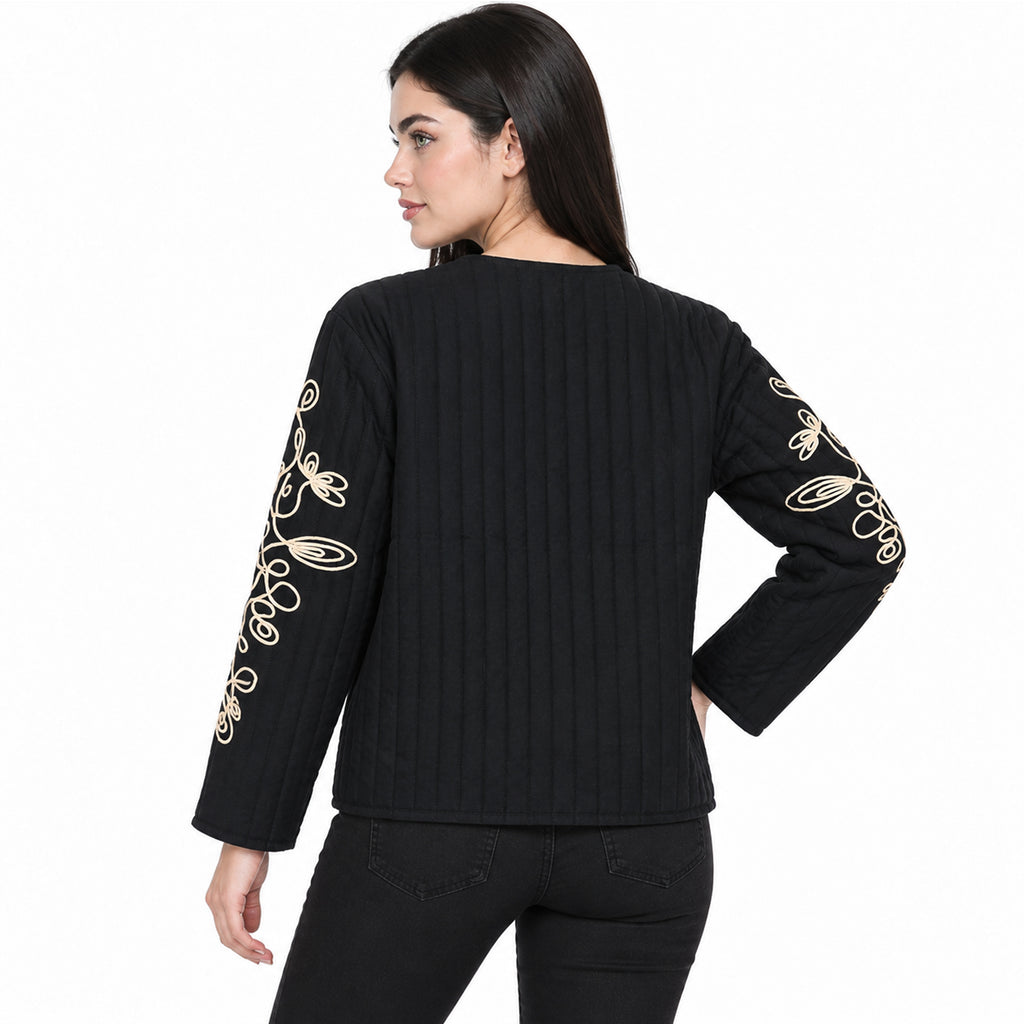 Chamarra Ligera Para Mujer Con Bordado Jx3225 Marca G8 Moda®
