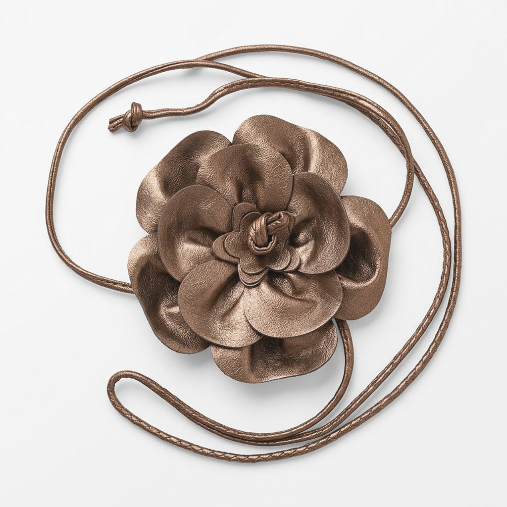 Cinturón Cordonado Para Vestido Con Flor Para Mujer