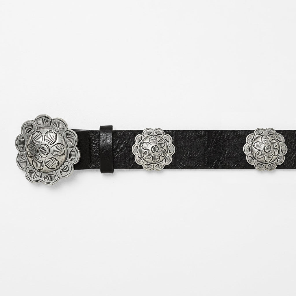 Cinturon Estilo Boho Western Con Hebilla Floral Para Mujer