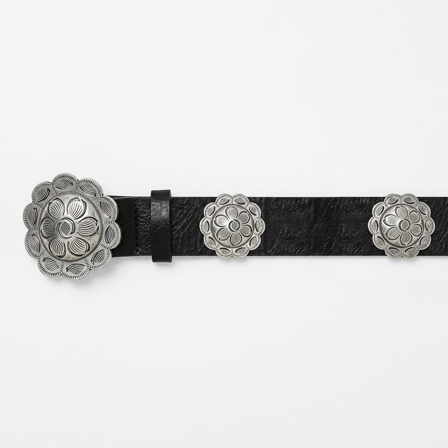 Cinturon Estilo Boho Western Con Hebilla Floral Para Mujer
