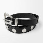 Cinturón Casual Básico Para Mujer Con Remaches Metálicos