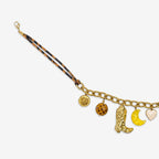 Collar Animal Print Con Dijes Para Mujer Bisutería Fina