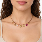 Collar Para Mujer Multidijes Boho Dorados Bisutería Fina