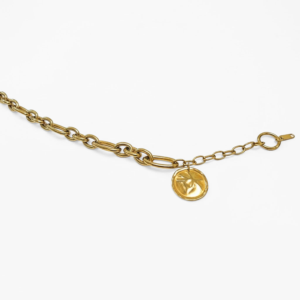 Collar Para Mujer Cadena Dorada De Eslabones Ovalados
